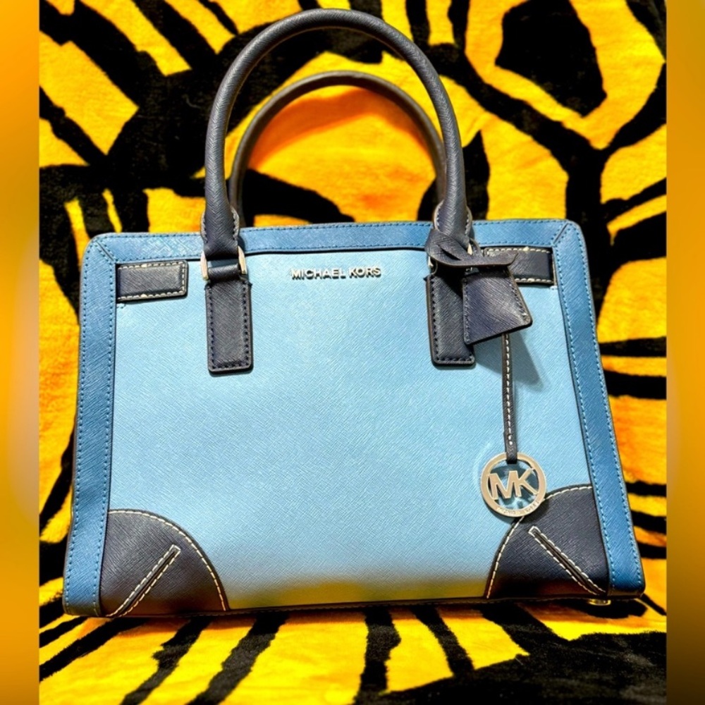 Michael Kors Blue Satchel Bag